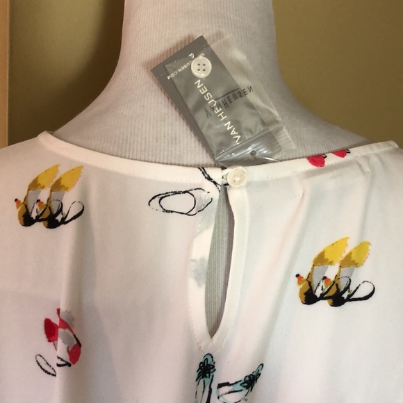 VAN HEUSEN size XXL SHOEGAL Graphic Shoes Heels Graphic Print Ruffle $64 NEW - Picture 6 of 16